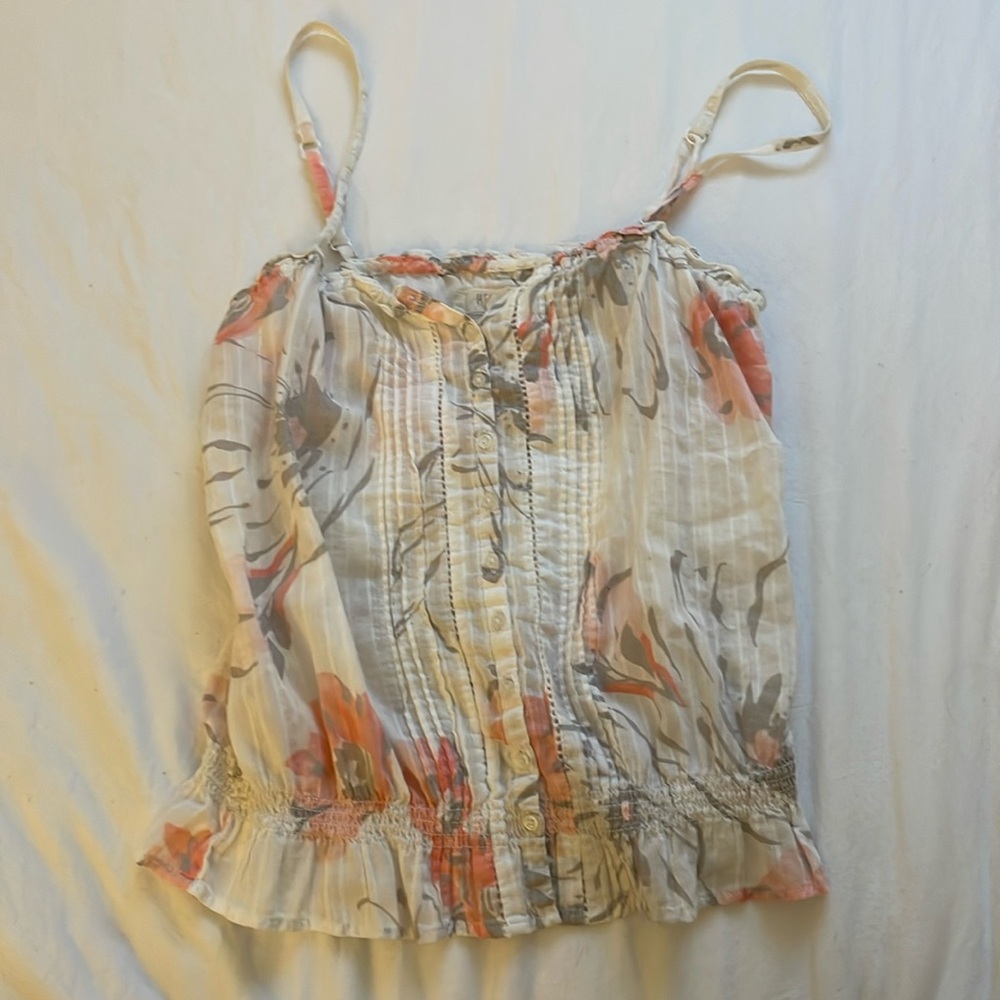 Floral hollister dressy tank